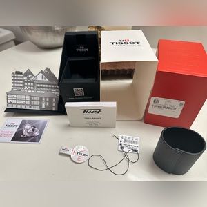 Empty Tissot Watch Box with tags